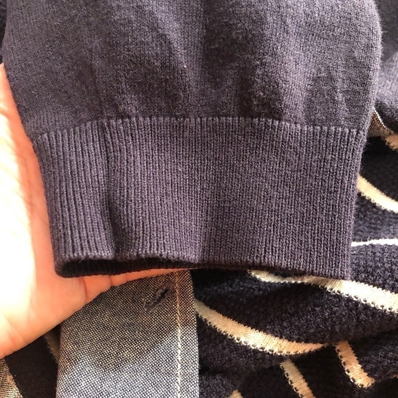 Ted Baker Mens Lightweight Navy/Cream Sweater Sz Large (4) - Picture 7 of 7